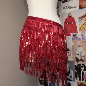 Sequin Festival Wrap Skirt